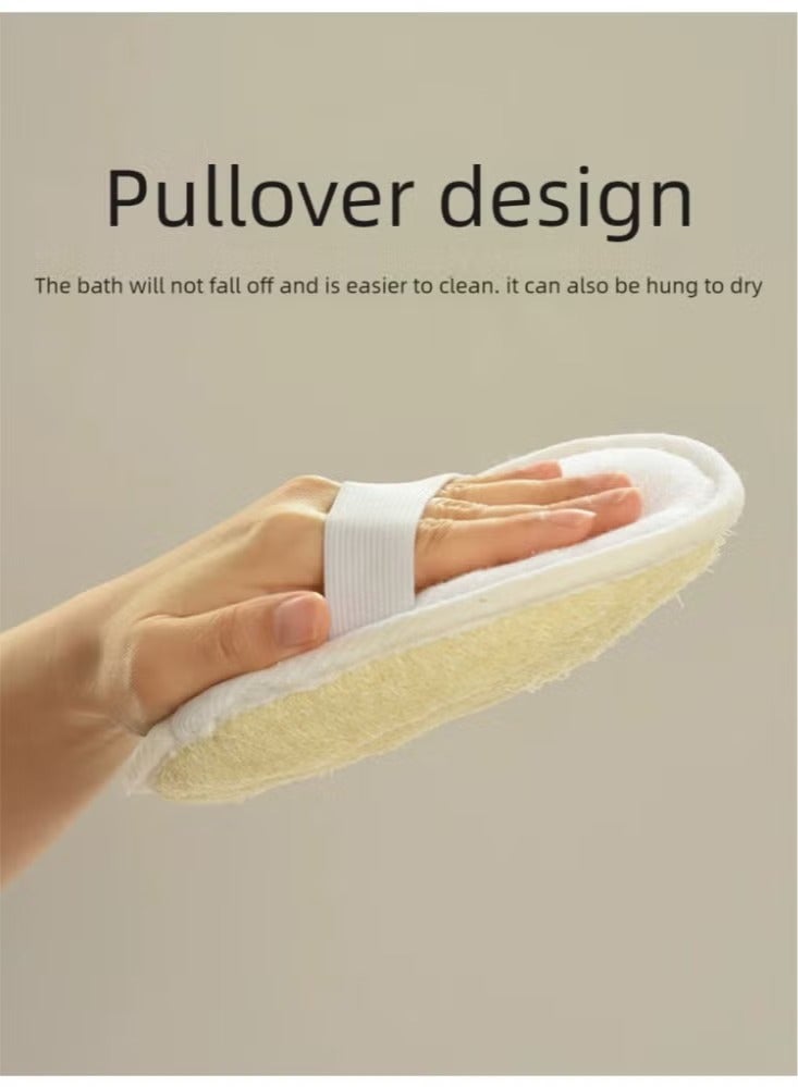 Three-piece natural loofah body brush set. Exfoliating body scrub kit crafted from Egyptian natural loofah, suitable for both men and women, for facial and full-body care. - Image 1