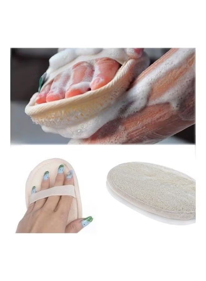 Three-piece natural loofah body brush set. Exfoliating body scrub kit crafted from Egyptian natural loofah, suitable for both men and women, for facial and full-body care. - Image 3