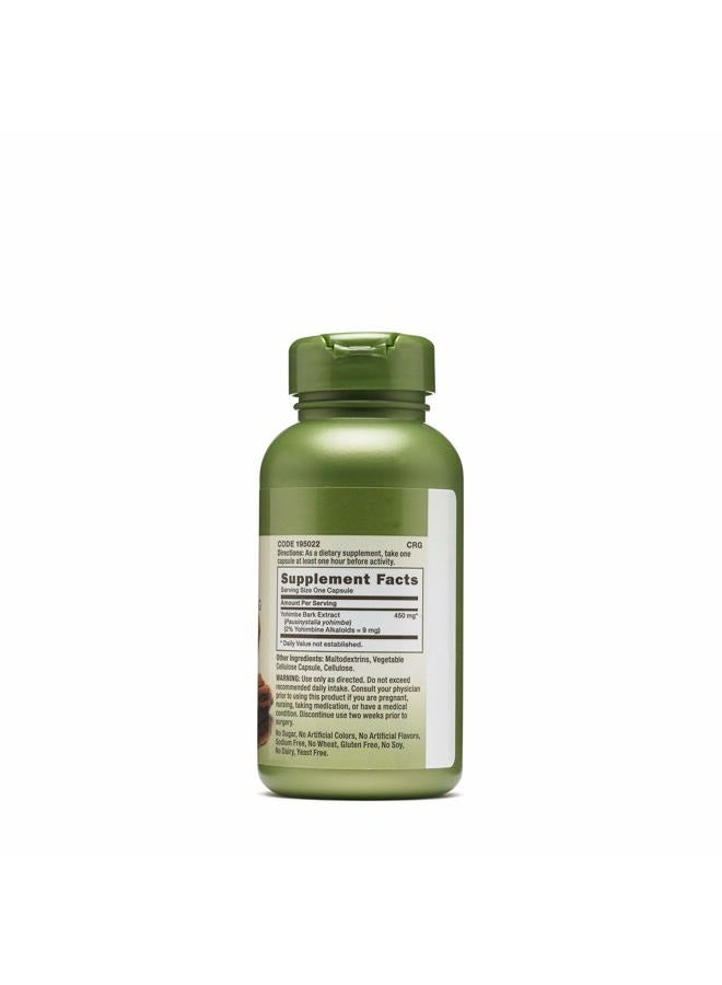 GNC Herbal Plus Yohimbe Extract 450 mg (100 Capsules) - Image 2