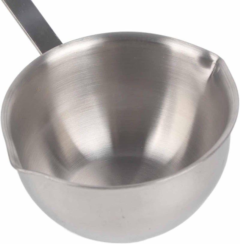 Butter Warmer Pot, Stainless Steel Induction Butter Warmer with Flat Bottom and Pour Spouts, for Melting, Cheese, Chocolate, Heating Milk and Soup (150ML) - Image 4
