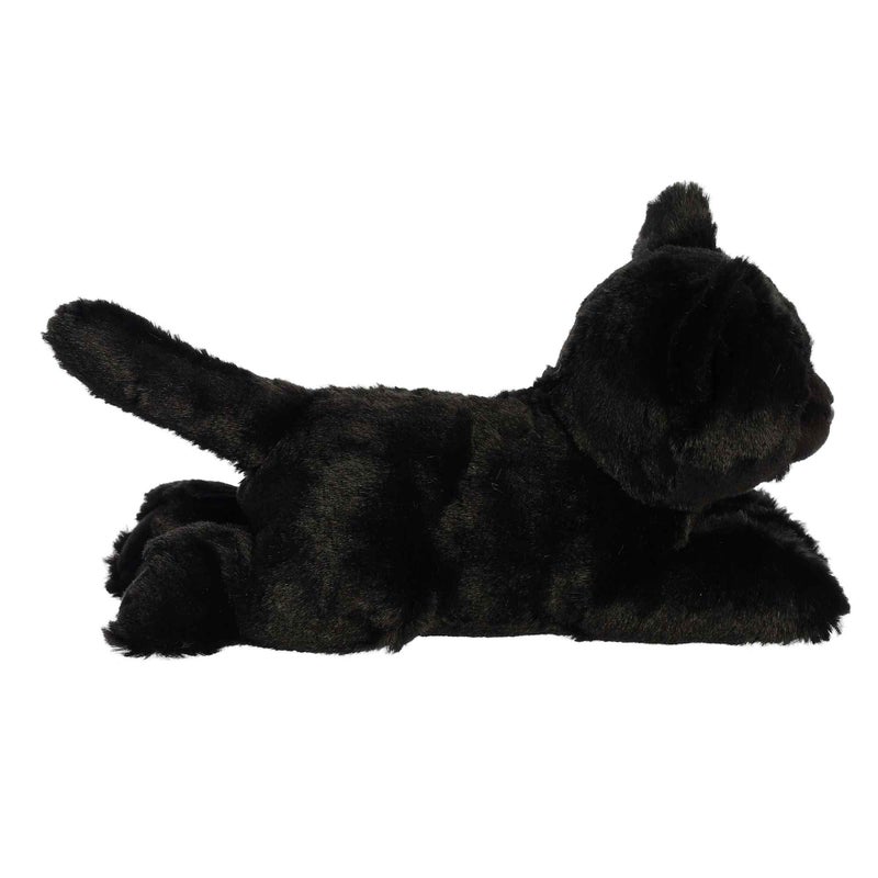 AuroraÂ® Adorable Mini Flopsieâ„¢ Twilight Catâ„¢ Stuffed Animal - Mini Companions Ready for Playful Adventures - for Kids All Ages, Toddlers, Adults, and Families - Black 8.5 Inches - Image 3