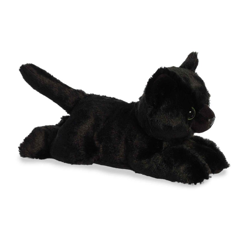 AuroraÂ® Adorable Mini Flopsieâ„¢ Twilight Catâ„¢ Stuffed Animal - Mini Companions Ready for Playful Adventures - for Kids All Ages, Toddlers, Adults, and Families - Black 8.5 Inches - Image 1