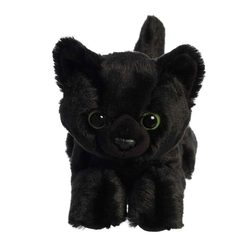 AuroraÂ® Adorable Mini Flopsieâ„¢ Twilight Catâ„¢ Stuffed Animal - Mini Companions Ready for Playful Adventures - for Kids All Ages, Toddlers, Adults, and Families - Black 8.5 Inches - Image 2