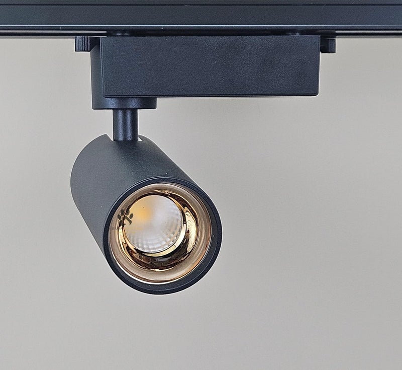 Mufasa 30 Watts Black Body Gold Finish LED Track Light Spot Light/Focus Light (for Track/TrackRail System) | Track Rail NOT Included | (Warm White) - Image 1