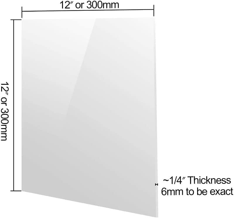 BPA 4 PCS Clear Acrylic Sheets 12x12 Inches - Image 2