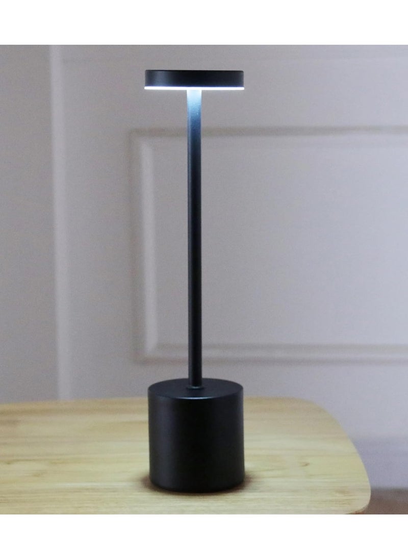 VIO Portable LED Table Desk Lamp Bedside Night Light with Touch Sensor 3 Color Rechargeable Cordless Lamp for Kids Nursery Dimming for Home Bedroom Nursery Restaurant Bar Black Matt  - Image 1