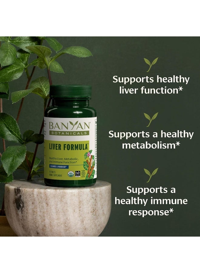Banyan Botanicals Banyan Botanicals Liver Formula - USDA Organic, 90 Tablets - Cleansing Bitter Herbs to Detoxify The Liver & Gallbladder  - Image 2