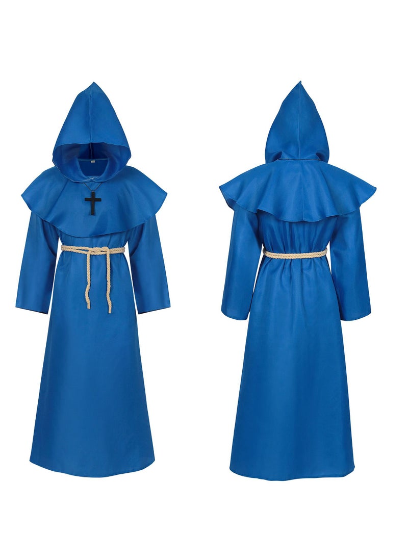 Generic - Medieval Monk Robe Priest Costume Halloween White - Image 1