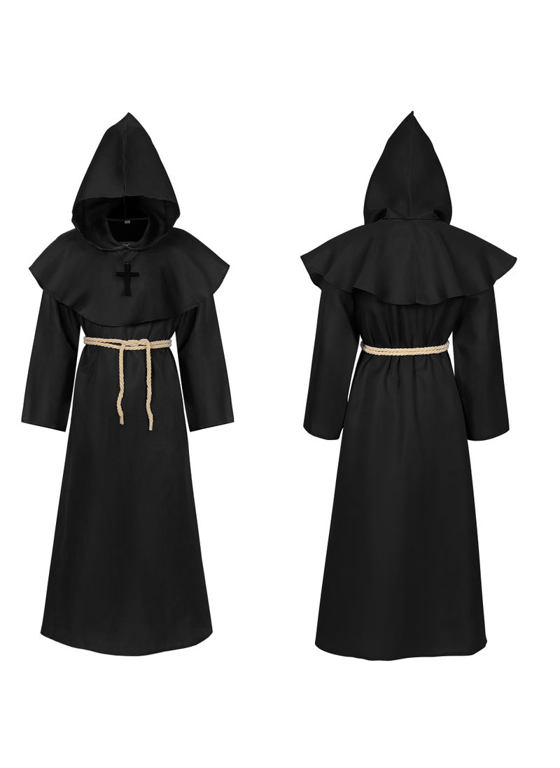 Generic - Medieval Monk Robe Priest Costume Halloween White - Image 1