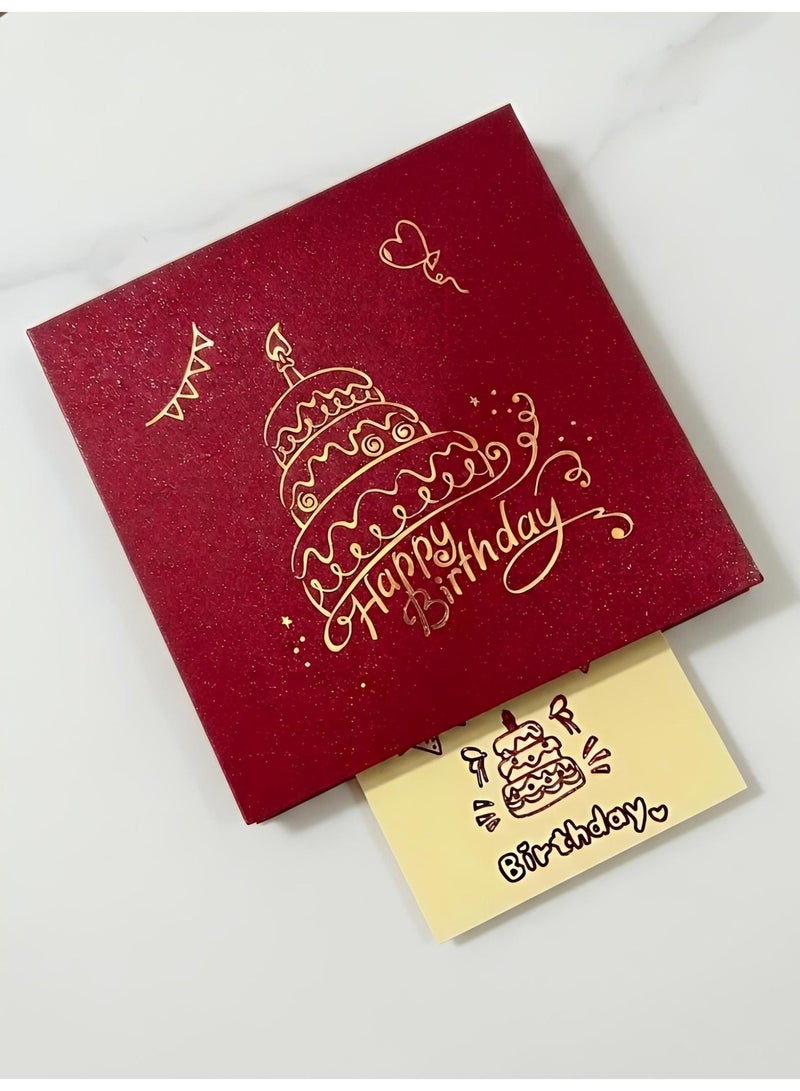 Handcrafted 3D Musical Pop Up Birthday Card, Premium Paper with LED Light & Note Card - Image 5