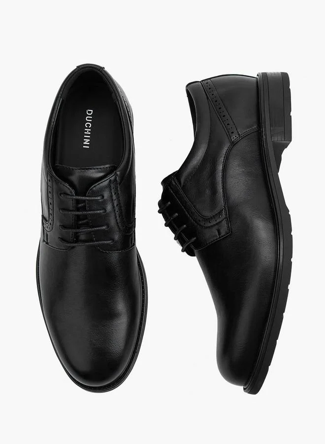 دوتشيني Solid Lace-Up Derby Shoes