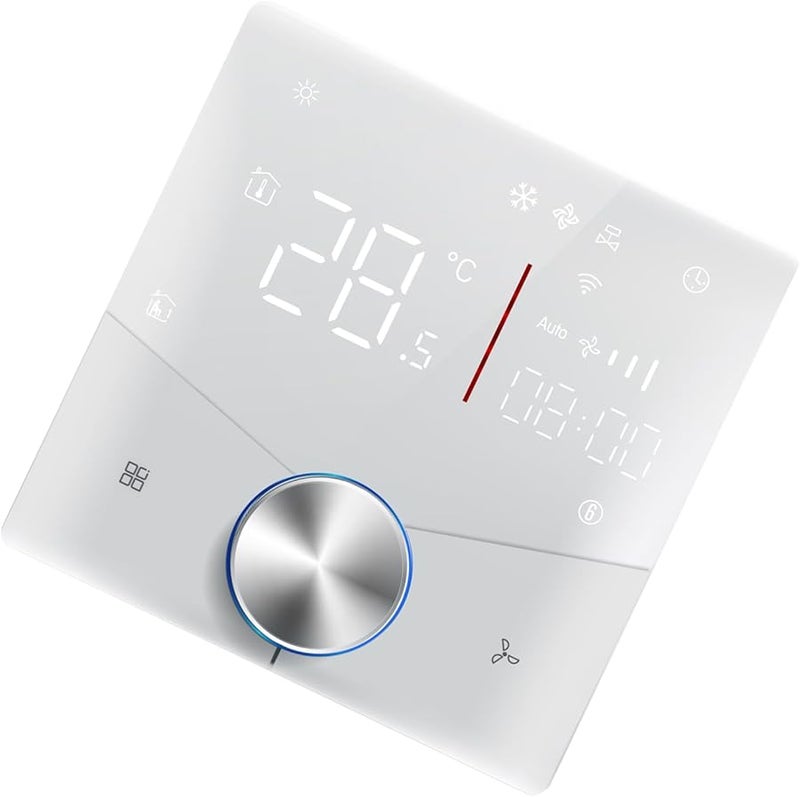 Programmable WiFi Thermostat Touch Screen Digital Display For Air Conditioner White - Image 4