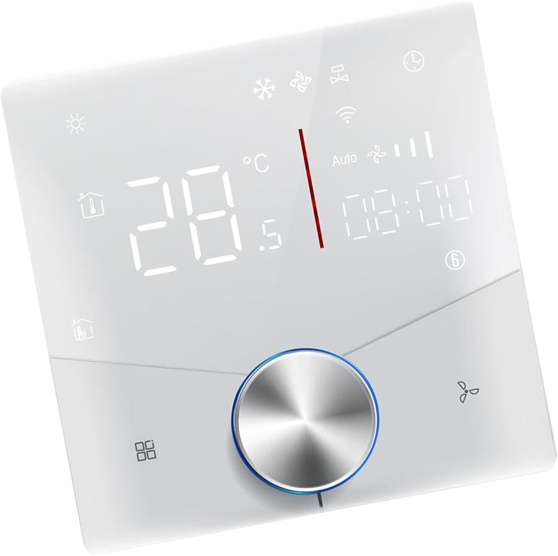 Programmable WiFi Thermostat Touch Screen Digital Display For Air Conditioner White - Image 3