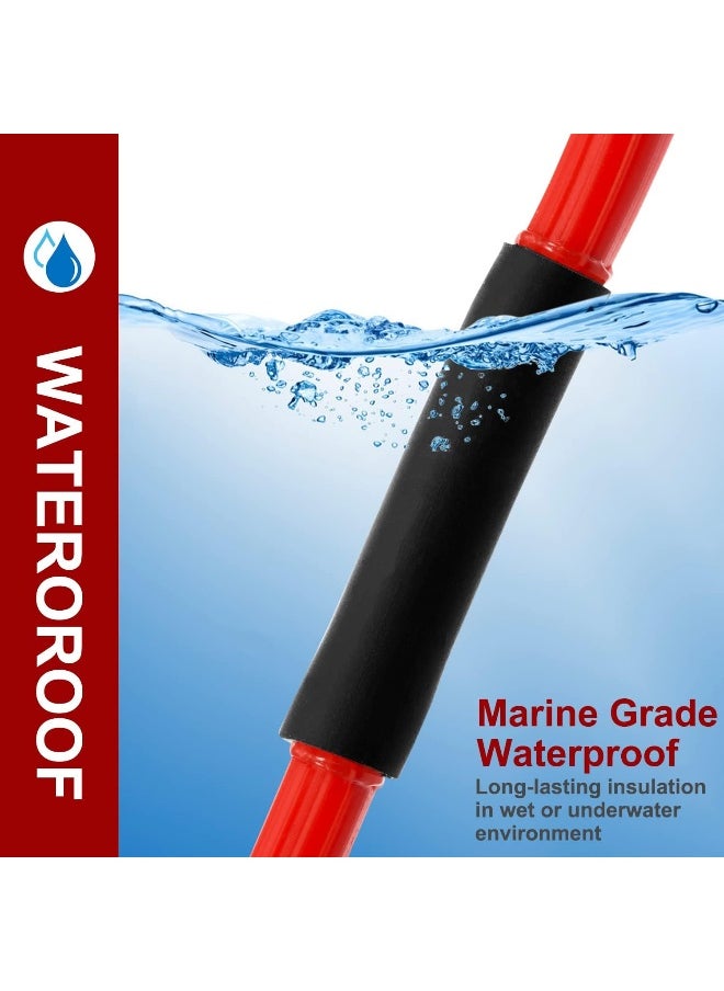 CHANZON Chanzon 3:1 Ratio 1/16" (1.6mm) Heat Shrink Tubing - Marine Grade Waterproof Adhesive Lined - 8Ft Roll (2.5M Total Length) Black Polyolefin Sleeving Wrap Shrinking 3 to 1 Ratio 1pcs  - Image 4