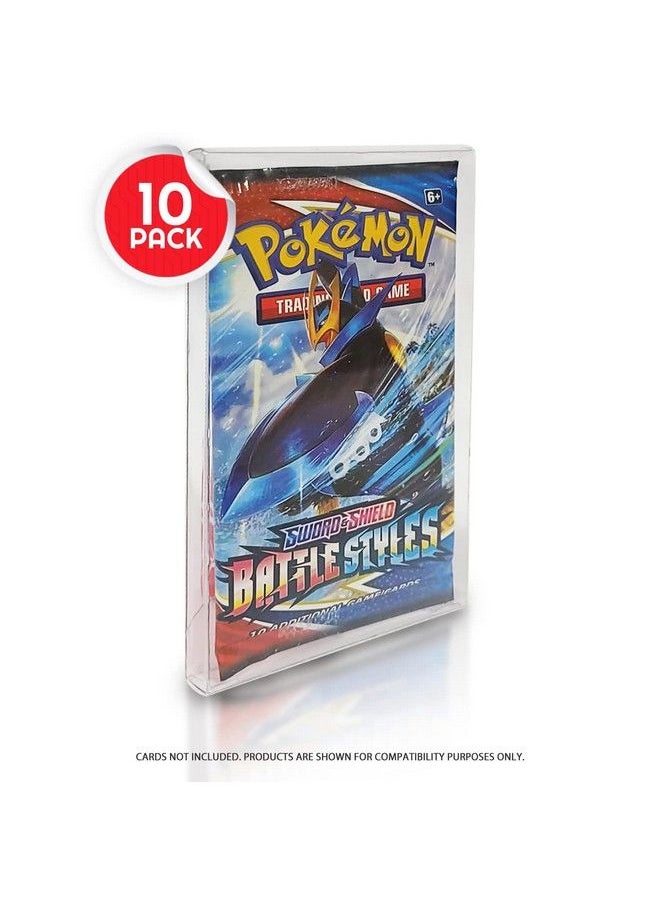 EVORETRO - Trading Card Case Envelope Compatible For Pokemon Single Pack Booster Magic Yu Gi Oh 0.35Mm Thick Plastic Pet Pokemon Card Protector Holder For Collectible Cards (Pack Of 10) By Evoretro - Image 1