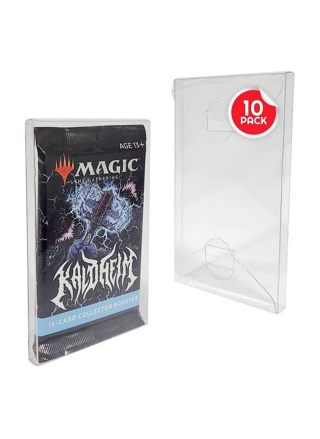 EVORETRO - Trading Card Case Envelope Compatible For Pokemon Single Pack Booster Magic Yu Gi Oh 0.35Mm Thick Plastic Pet Pokemon Card Protector Holder For Collectible Cards (Pack Of 10) By Evoretro - Image 1