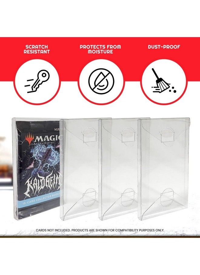 EVORETRO - Trading Card Case Envelope Compatible For Pokemon Single Pack Booster Magic Yu Gi Oh 0.35Mm Thick Plastic Pet Pokemon Card Protector Holder For Collectible Cards (Pack Of 10) By Evoretro - Image 1