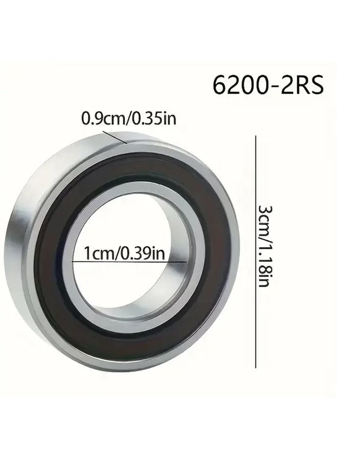 10pcs 6200 2RS Deep Groove Ball Bearings Double Rubber Seals 10mm 30mm 9mm - Image 2