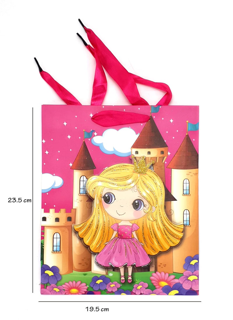 Crackles Cartoon Fantasy Printed Paper Bags for Gifting Eco Friendly Gift Paper Bags with Handles (Pack of 12) - Image 5