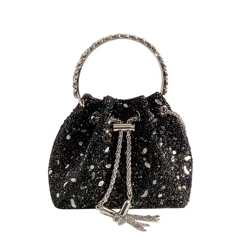 2025 Shenglu Export Small Fragrant Style Pebbles Colorfulful Bucket Drawstring Women'S Satchel Shoulder Chain Bag - Image 4