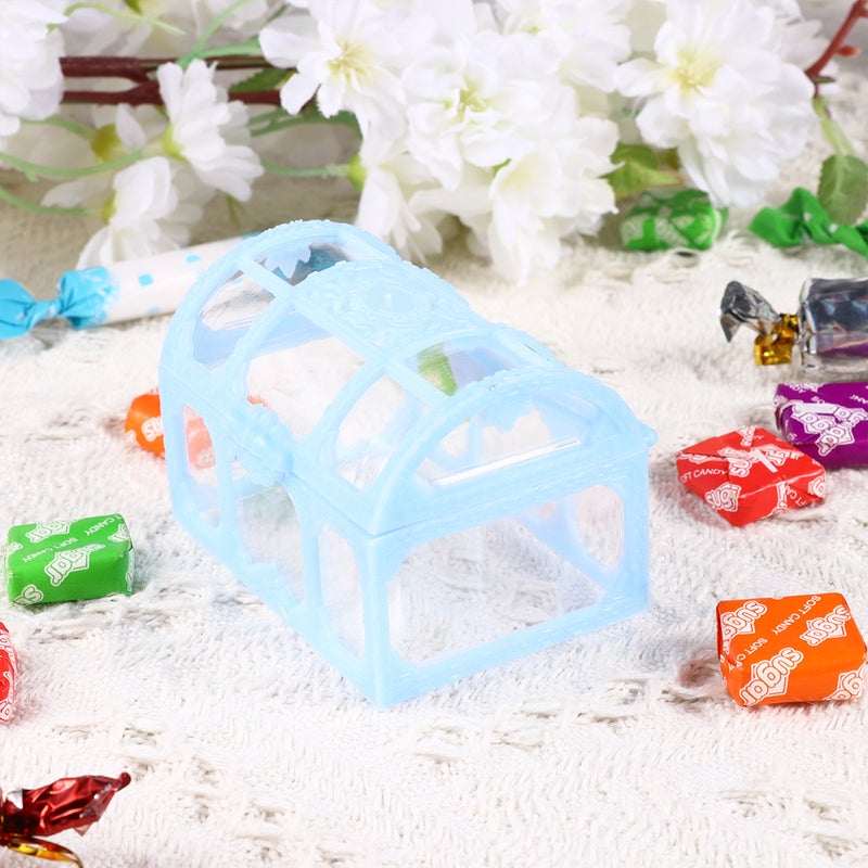 10pcs Candy Box Treasure Chest Shape Sugar Containers Holder Storage Case Party Supplies for Wedding ( ) - Image 1