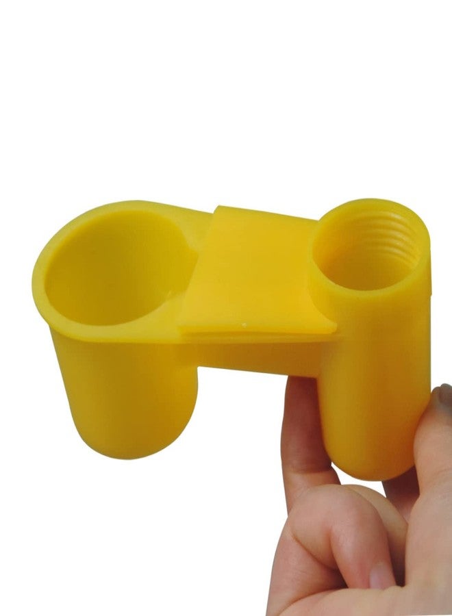 Achicklead 15pcs Automatic Bird Drinker Cups Water Bottl Plastic Pigeon Water Bottle Feeder for Quail Dove Chicken Cage (Yellow) - Image 5