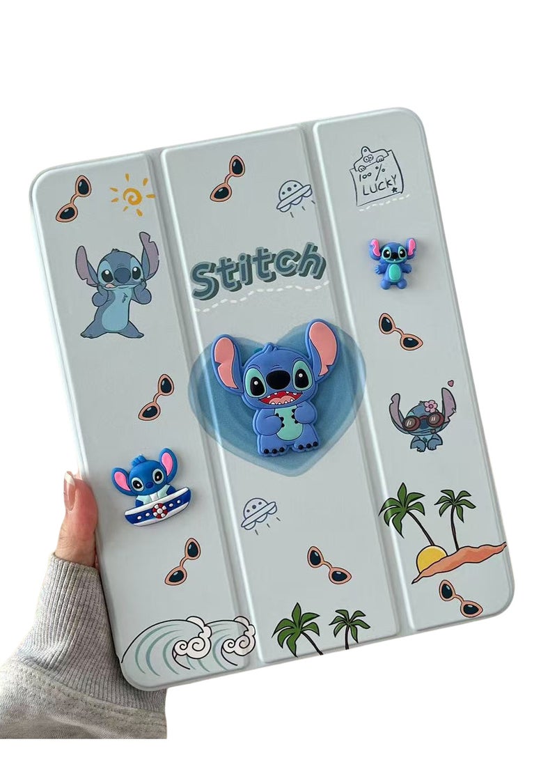 Ecosystem Cases Cartoon 3D Silicon Flip Cover For iPad 10th Generation 2022 10.9 Inch, iPad 10 Case Funda Case Model A2696,A2757,A2777 Cover with Pencil Holder For Kids - Image 1