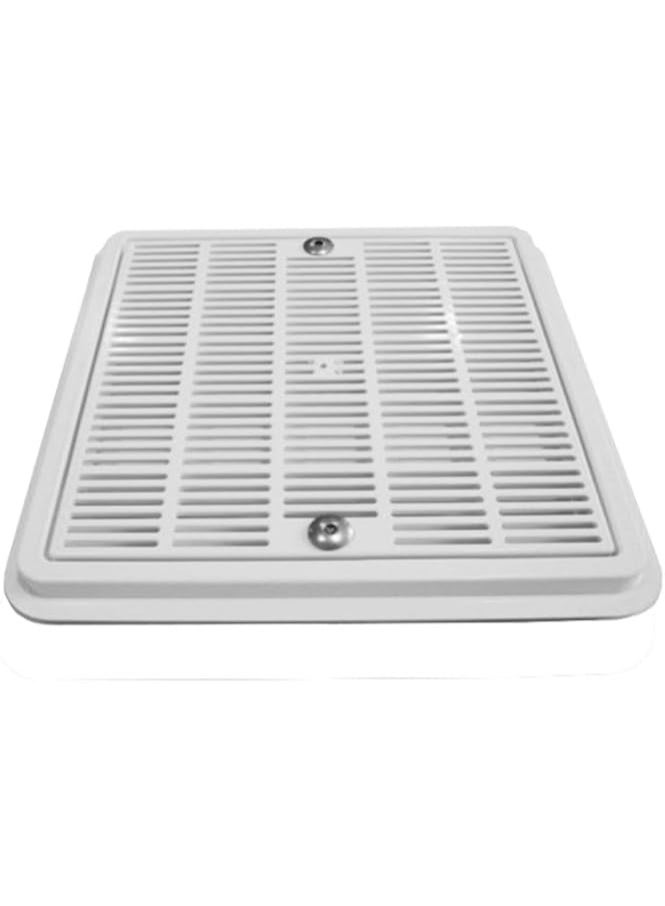 ASTRALPOOL Swimming Pool Drain Cover Grille, White Plastic, 25.2 x 25.2 cm - Image 1