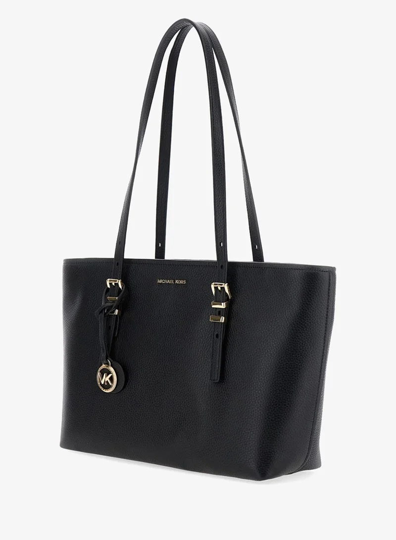 Michael Kors BLACK Quinn Medium East West Top Zip Tote Bag for Women | Best Price UAE