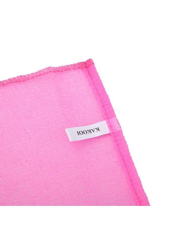 KAKOOI Long Exfoliating Nylon Bath Cloth/Towel Magic Shower Washcloth For Body 35 Inches(1Pcs Pink)  - Image 4