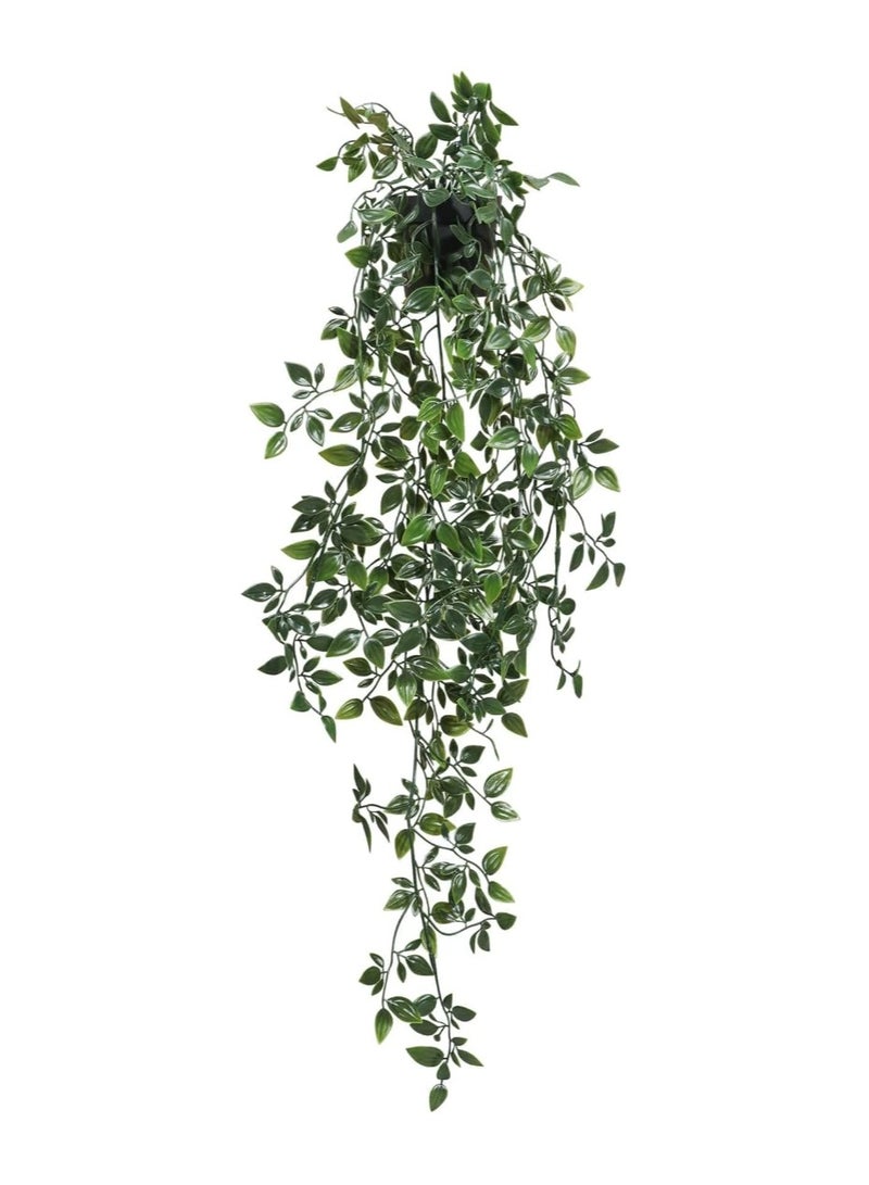 شيانغ مي 1 قطعة نباتات صناعية معلقة نباتات صناعية معلقة نباتات خضراء مزيفة في أصيص نباتات صناعية من شجر الكينا، نبات ماندالا في أصيص لغرفة المنزل أو في الأماكن المغلقة أو الهواء الطلق أو ديكور الرف، نباتات صناعية، ديكور الخريف، غرفة، مكتب، ديكور حديقة، أشياء لتزيين الغرفة - Image 3