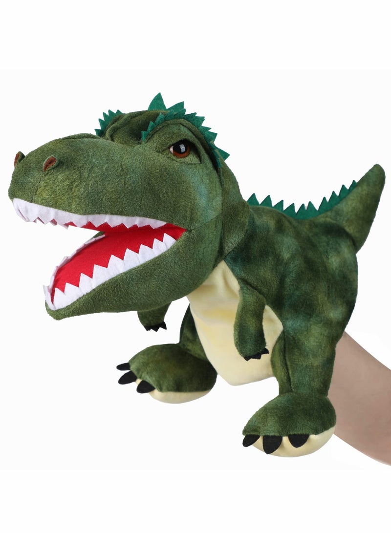 Excefore Dinosaur Hand Puppets, Tyrannosaurus Rex Jurassic World Stuffed Animal Cute Soft Plush Toy, Open Movable Mouth Finger Gift, Birthday Gifts for Kids, Creative Role Play - Image 1