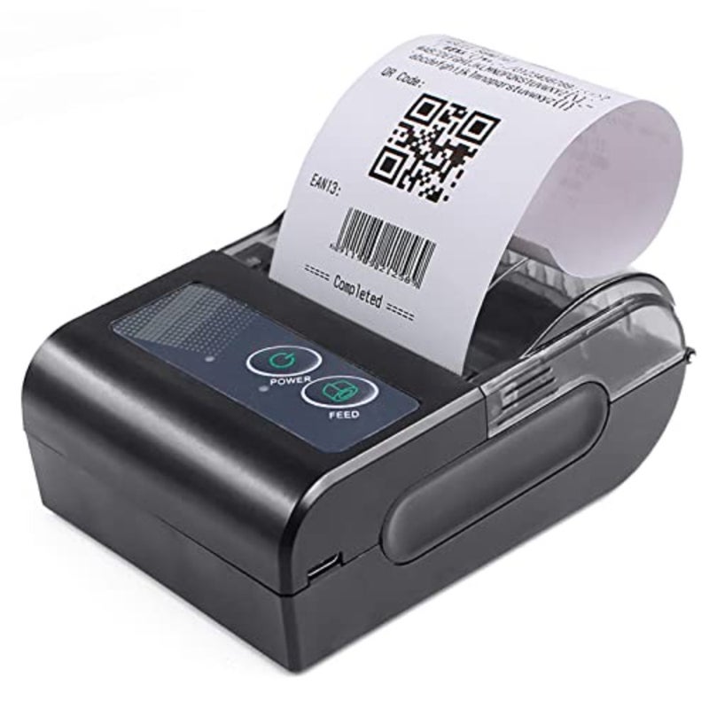 58mm Mini Thermal Printer Wireless Label Receipt Shipping Express Printer USB BT Connection Support ESC/POS Command compatible with WINDOWS Android iOS for Supermarket Store Restaurant - Image 1