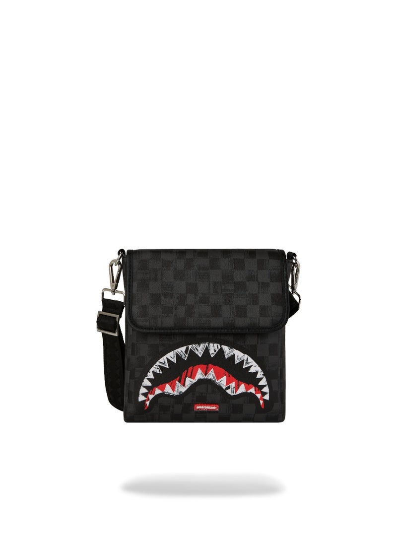 SPRAYGROUND SCRIBBLE SHARK MESSENGER BAG - Image 1