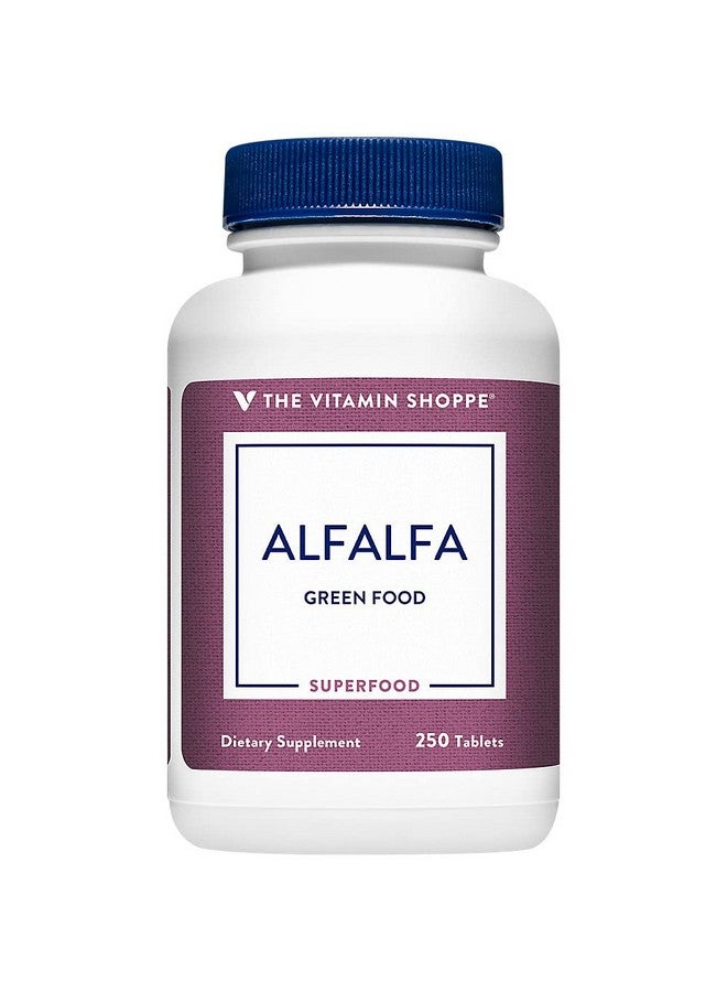 The Vitamin Shoppe Alfalfa 500 MG - Natural Green Food Supplement, Nature's Superfood - Antioxidant Green Superfood (250 Tablets) - Image 2