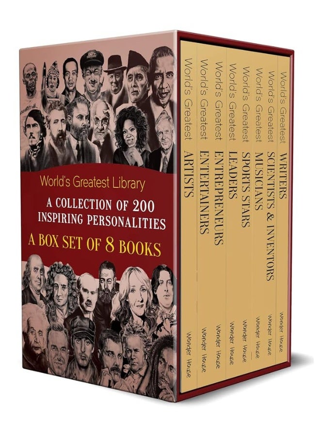 World's Greatest Library : A Collection of 200 Inspiring Personalities (Box Set of 8 Biographies)  - Image 1