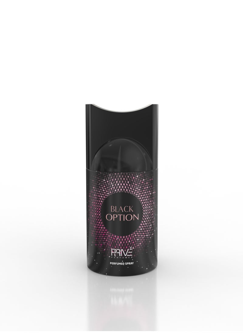 PRIVE Prive Black Option Deodorant Spray for Women 250ml  - Image 1