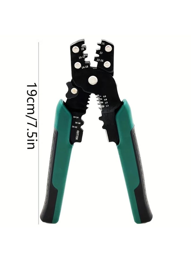 Professional Wire Crimping Tool Cutting Stripping Crimping 26 10 AWG Ergonomic Handle 1pc - Image 1