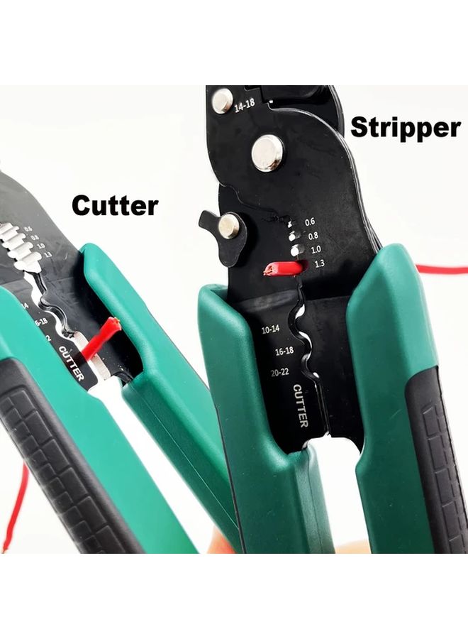 Professional Wire Crimping Tool Cutting Stripping Crimping 26 10 AWG Ergonomic Handle 1pc - Image 4