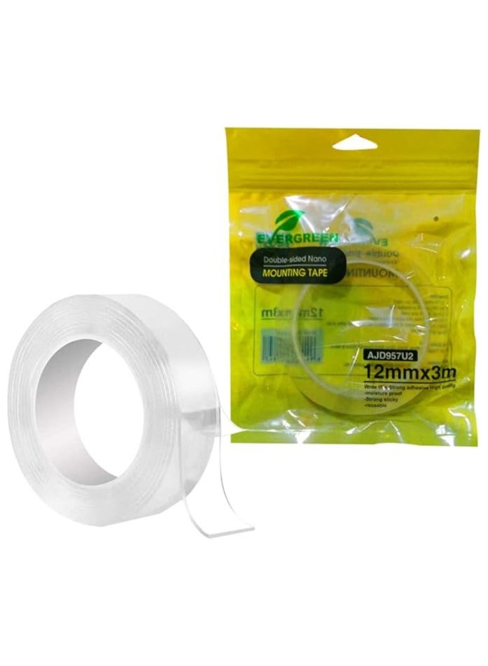 إيفرجرين شريط لاصق وجهين لا يترك اي بقايا بطول 3 متر , عدد1-12 مل - Image 1