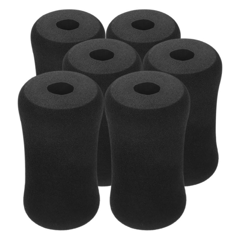 High Density Foam Foot Pads Rollers Replacement For Leg Extension Machine 6 Pieces Black - Image 2