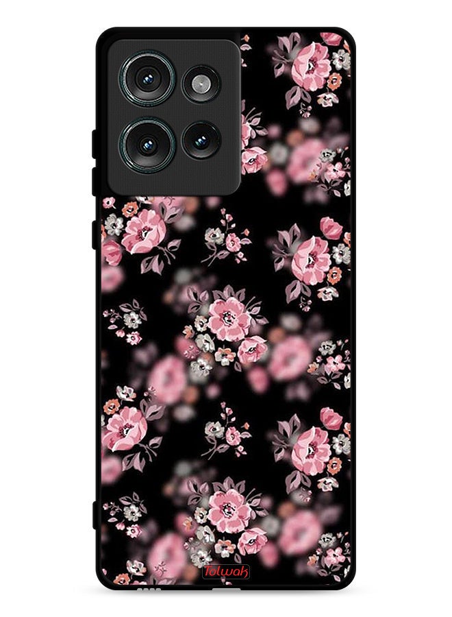 Tolwak Motorola Edge 50 Protective Case Cover Portrait Flowers Pattern - Image 1