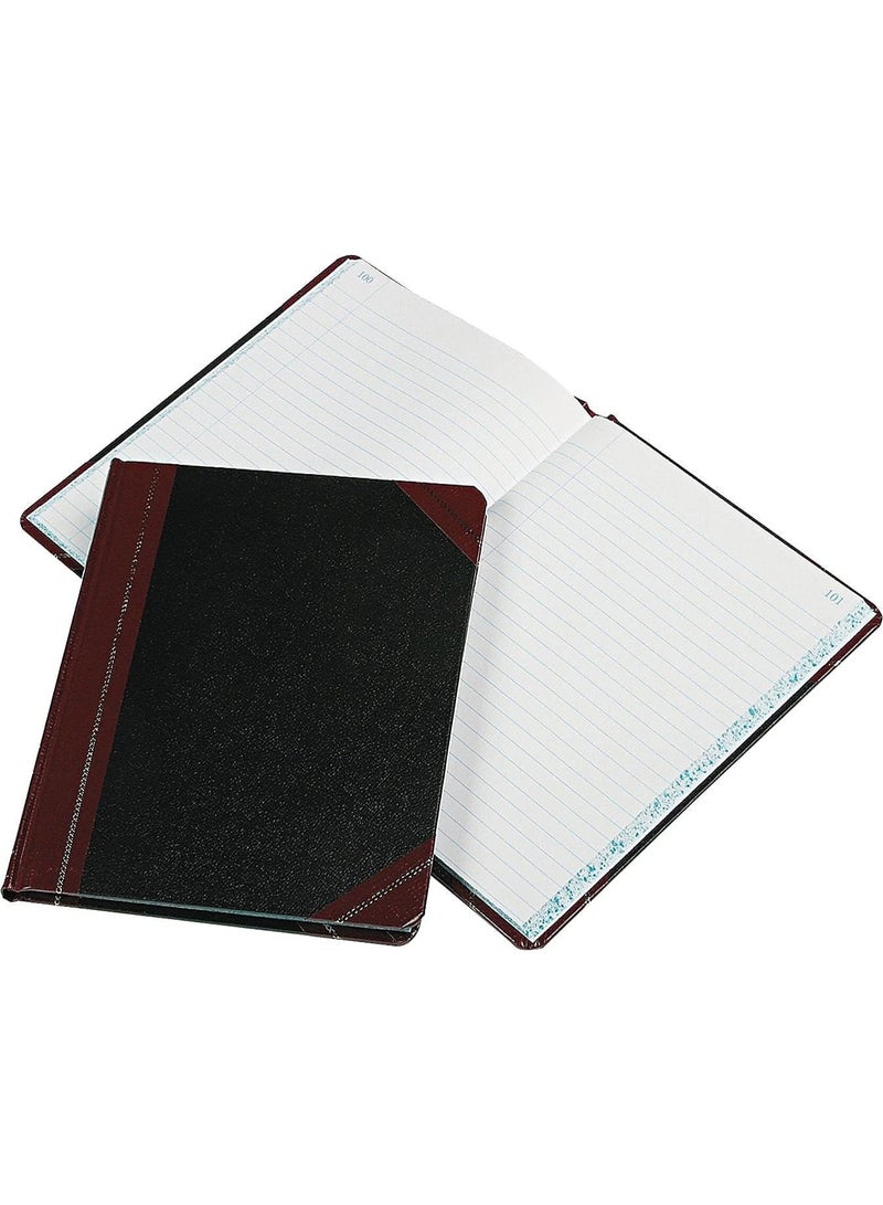 Boorum & Pease Boorum & Pease 38150R Record/Account Book, Record Rule, Black/Red, 150 Pages, 9 5/8 x 7 5/8 - Image 3