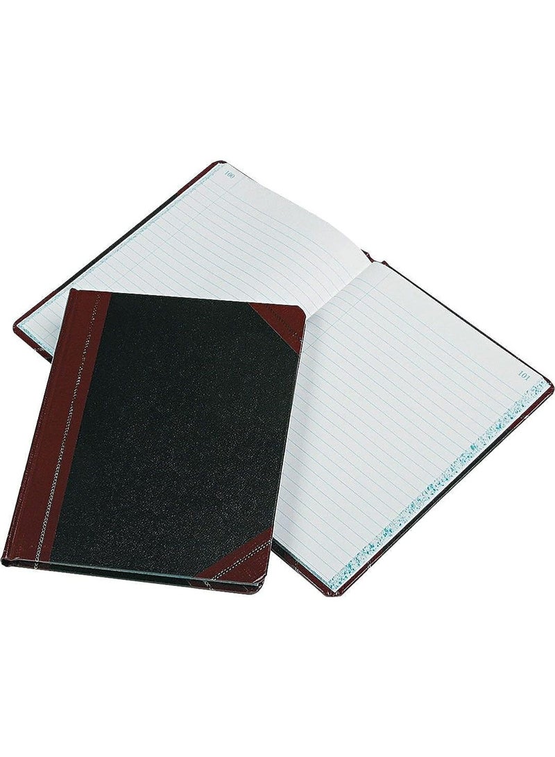 Boorum & Pease Boorum & Pease 38150R Record/Account Book, Record Rule, Black/Red, 150 Pages, 9 5/8 x 7 5/8 - Image 2