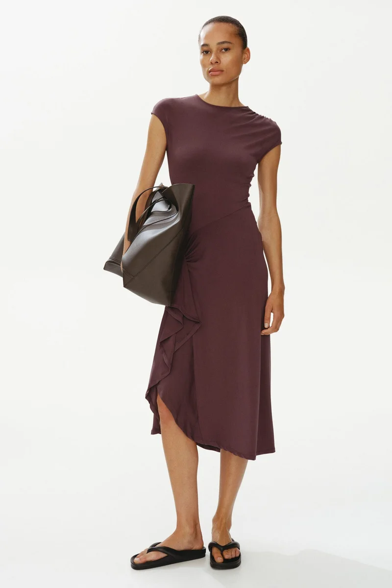 H&M  Draped-panel jersey dress for Women | Best Price UAE