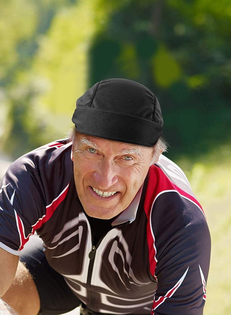 Y&D Sweat Wicking Beanie Cap Skull Doo Rag Cooling Dew Helmet Liner Hat Large Motorcycle Bandana Quick-Drying Pirate Hats for Men and Women  - Image 4