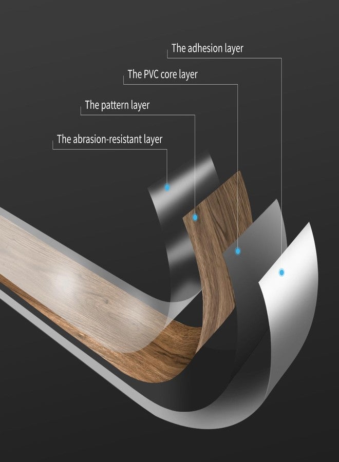 Art3d 36-Pack 54 Sq.ft Peel and Stick Floor Tiles Vinyl Plank Flooring Wood Look, Adhesive and Waterproof Tile Sticker for Bedroom, Living Room, Kitchen, RV in Rosewood - Image 5