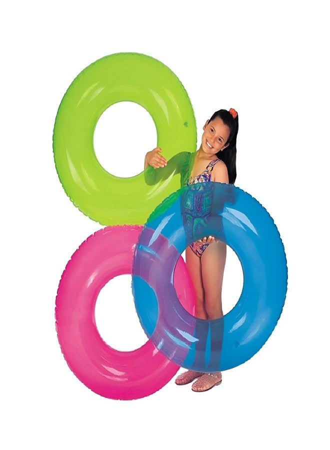 Mamadev®:- Adult Plain Ring Swimming Ring Pool Float Tube Kids Swim Tube(Size - 30''inch)(Multi Color)(8 +Years UP)(1 PIS) - Image 3