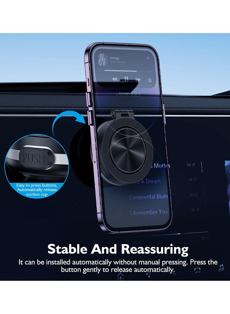 Anmi Electric Vacuum Magnetic Car Phone Mount, 360° Rotatable Car Suction Phone Mount, Strong Suction for Car & All Smooth Surface,Compatible with All Phone Types (Grey) - Image 5
