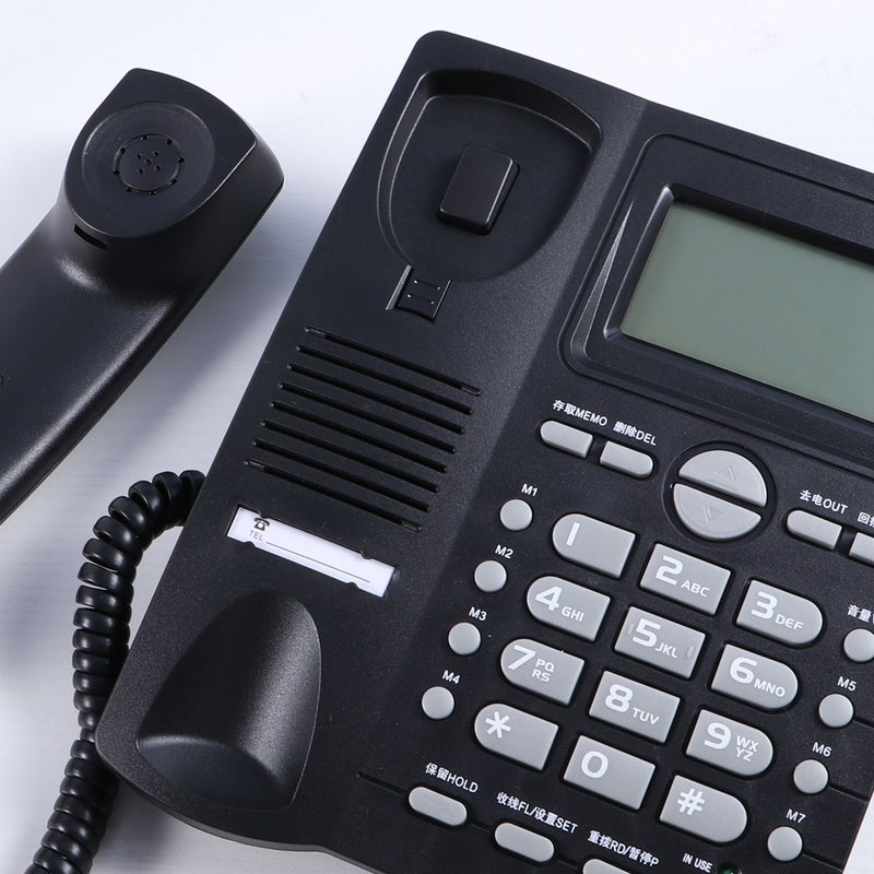Multifunction Landline Telephone Simple Double Nip Caller Identification Landline Telephone for Home (Black) - Image 4